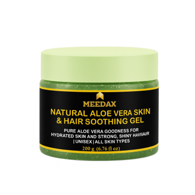 Meedax Natural Aloe Vera Gel for Skin & Hair | 200ml | smoothing & Hydrating