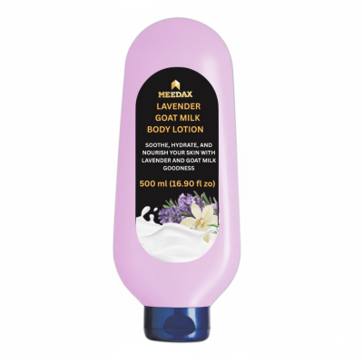 Meedax Natural Lavender Goat Milk Body Lotion for Deep Hydration | 500 ml