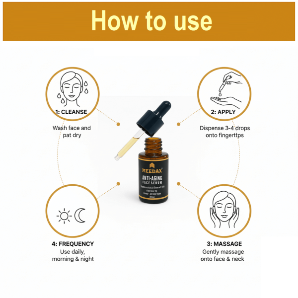 Meedax Anti-Aging Face Serum with Hyaluronic Acid & Vitamin